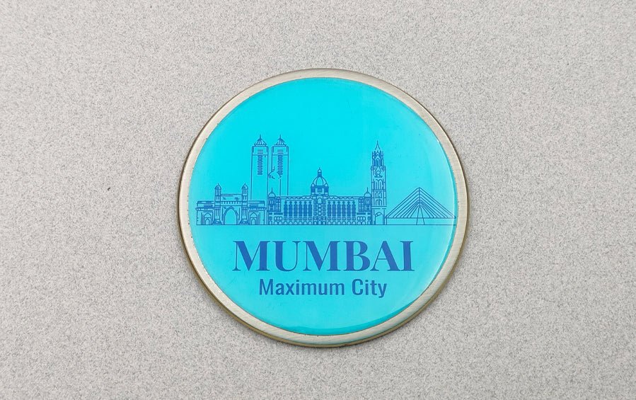 Mumbai | Taj Mahal Hotel and Maximum City | Fridge Magnets - City souvenirs - Indic Inspirations