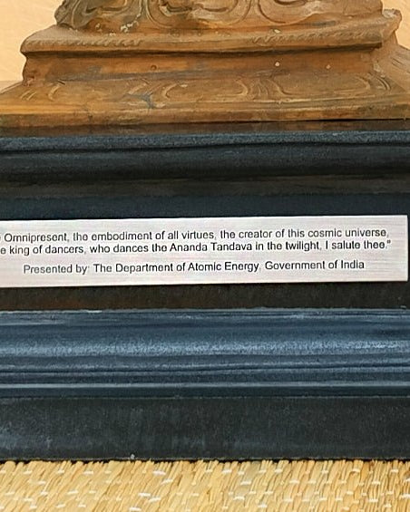 Nataraj at CERN | Cosmic Dance & Atomic Particles | 18" H - Sculptures - Indic Inspirations