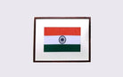 Tiranga - Handspun Khadi National Flag - Wall Frame - 18" x 12" - Frame 26” x 20” - Flags - Indic Inspirations