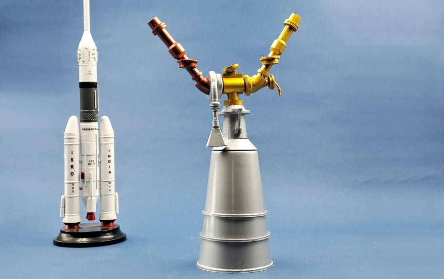 VIKAS Engine for PSLV, GSLV 1:25 Scale | 10" H - rocket models - Indic Inspirations