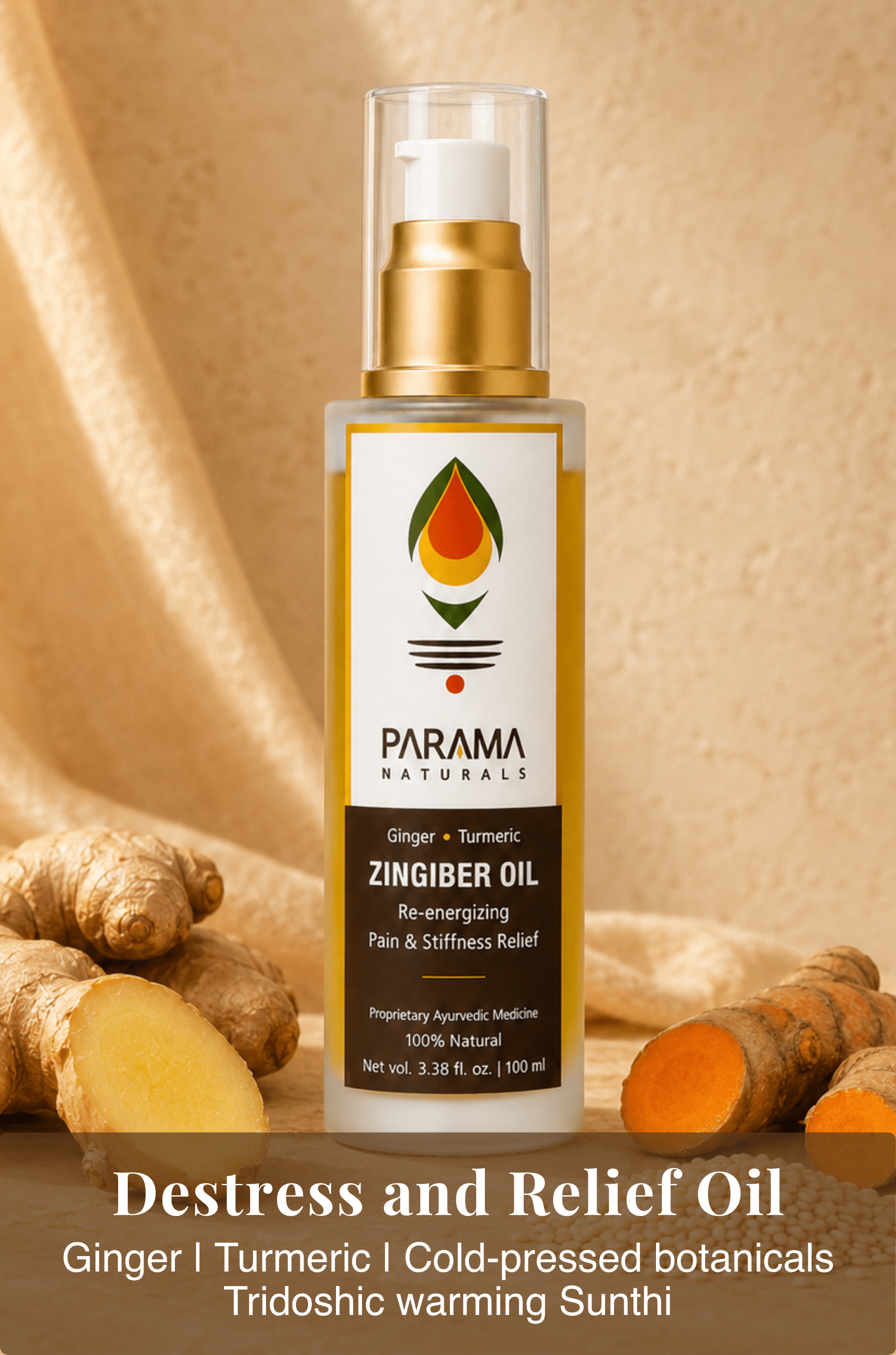 ZINGIBER OIL For Re-Energizing, Pain & Stiffness Relief, Sleep Support - Indic Inspirations