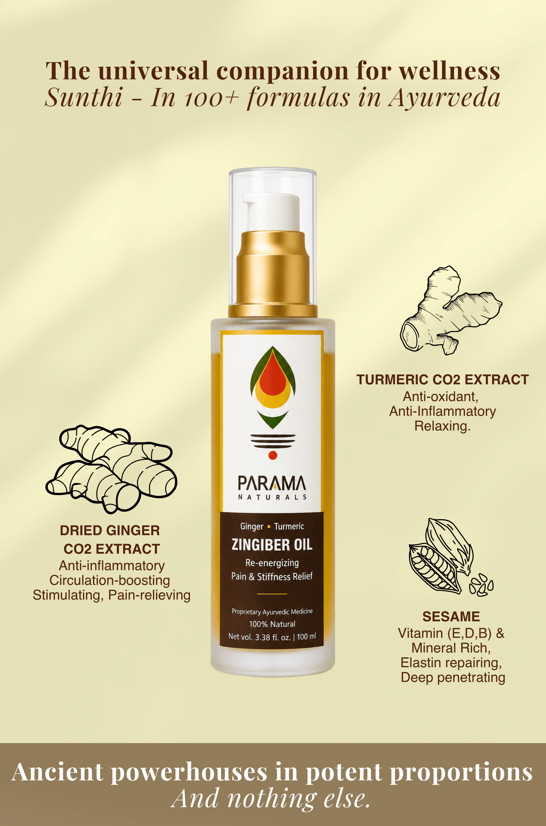 ZINGIBER OIL For Re-Energizing, Pain & Stiffness Relief, Sleep Support - Indic Inspirations