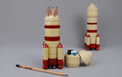 4 Stage Rocket - Wooden Pencil Box - pencil boxes - indic inspirations