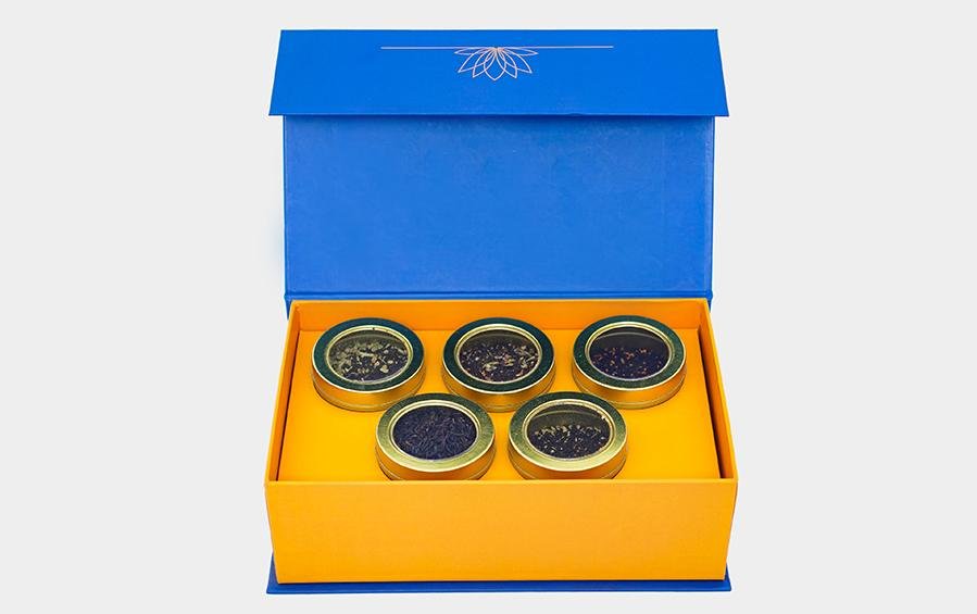 Adventures of Indic Teas - 5 Assorted Teas Gift Box - tea gift packs - indic inspirations