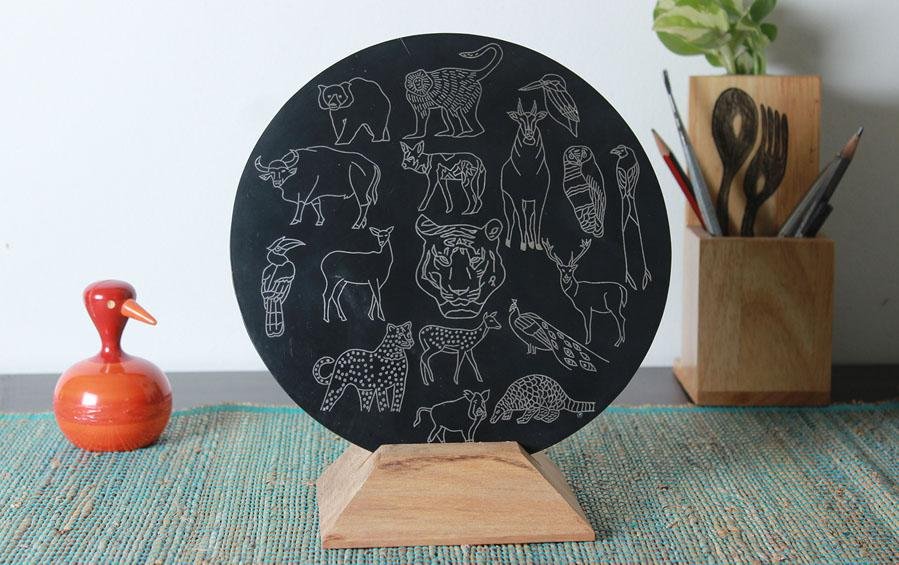 Animals of Kanha - Decorative Plates - indic inspirations