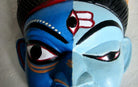 Ardhanarishwara Wooden Mask - Masks - indic inspirations