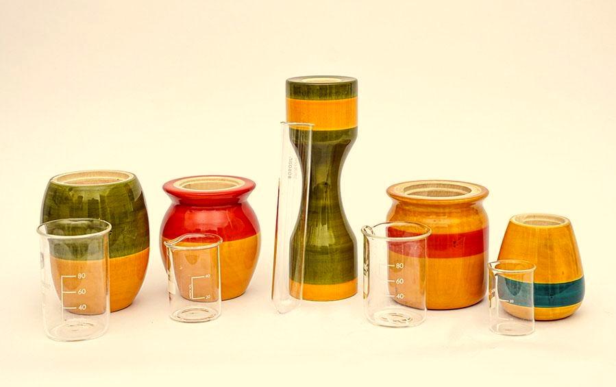 Assorted Colours - Hydroponics Set - 5 vases - vases - indic inspirations