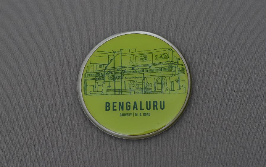 BENGALURU :: Cauvery - M. G. Road Fridge Magnet - City souvenirs - indic inspirations