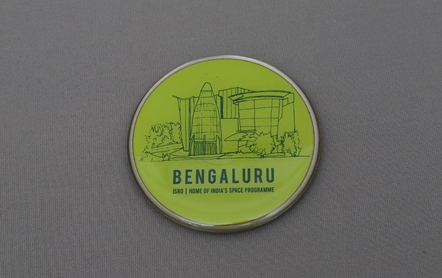 BENGALURU :: ISRO - Home of India's Space Programme Fridge Magnet - City souvenirs - indic inspirations