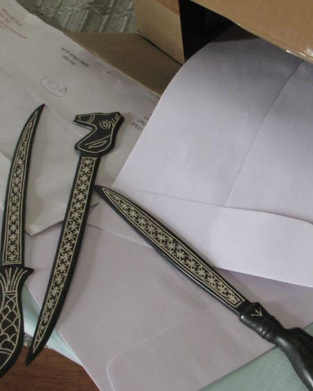 Bidri Package Cutter - Set of 3 - Paper and package cutters - indic inspirations