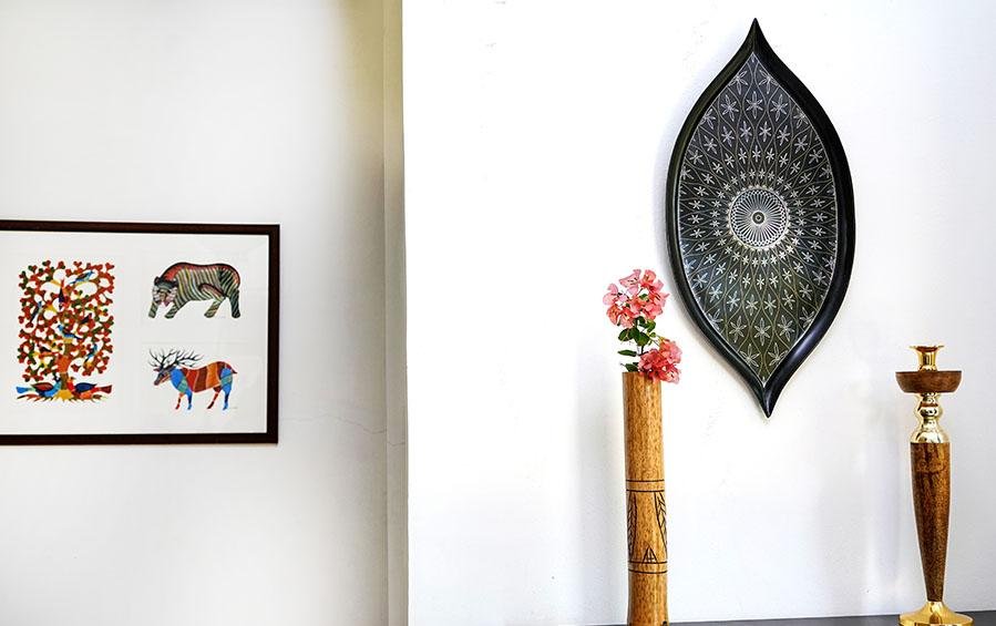 Bidri Wall Mural - Wall Hangings - indic inspirations