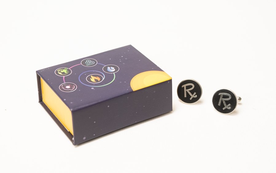Black+Silver Rx Cuff Links for Doctors - Cufflinks - indic inspirations