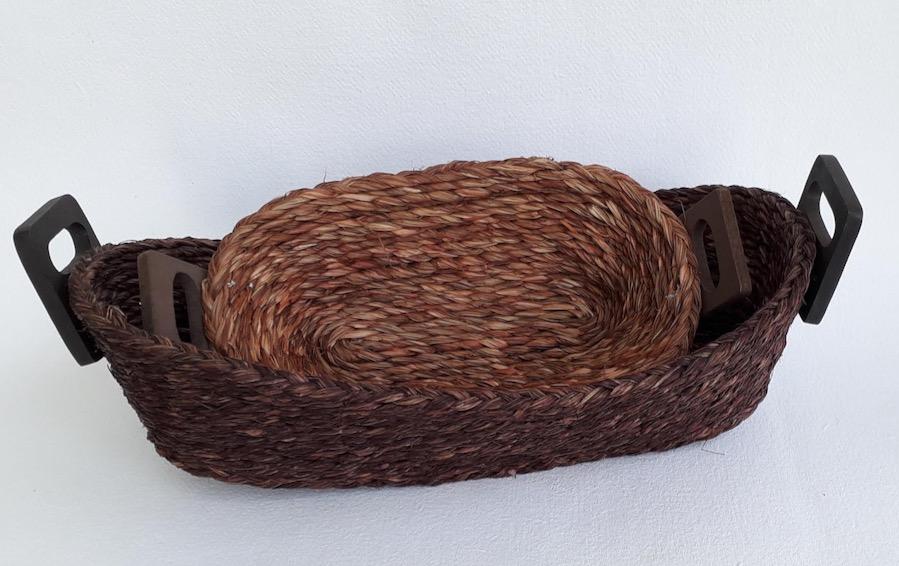 Bread Basket Set of 2 :: Large & Small - Baskets - indic inspirations