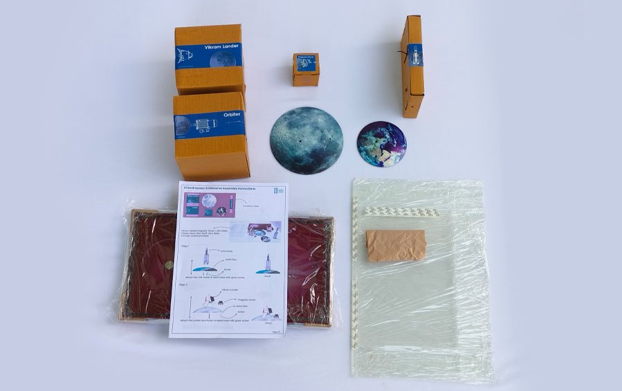 Chandrayaan 3 Diorama | 4 artefacts - rocket models - indic inspirations
