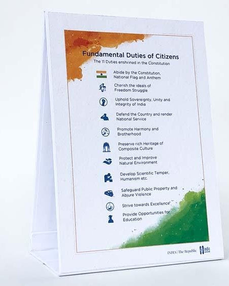 Citizens' Fundamental Duties - Desk Plaque - Desk plaques - indic inspirations