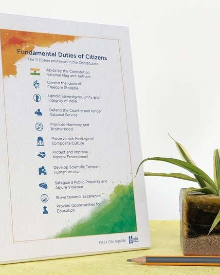 Citizens' Fundamental Duties - Desk Plaque - Desk plaques - indic inspirations
