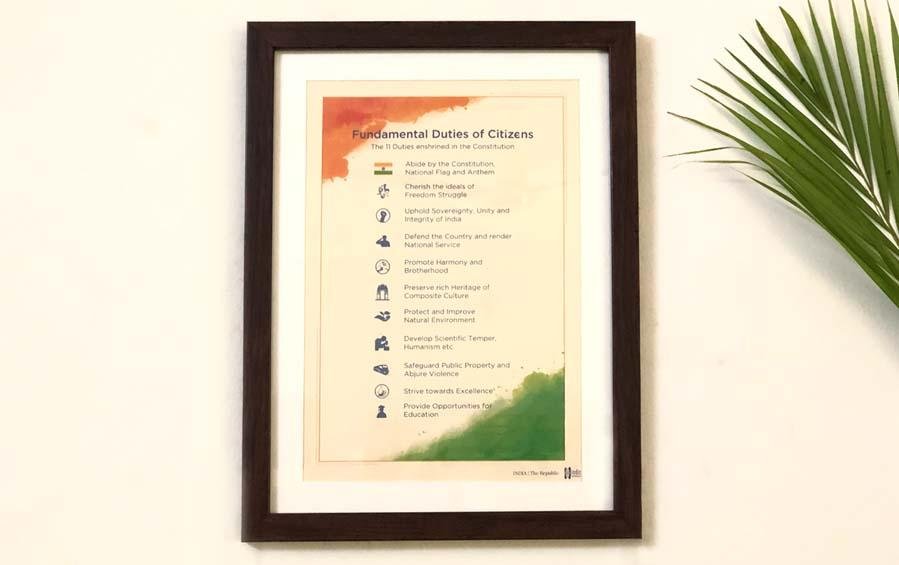 Citizens' Fundamental Duties Wall Frame - Wall Frames - indic inspirations