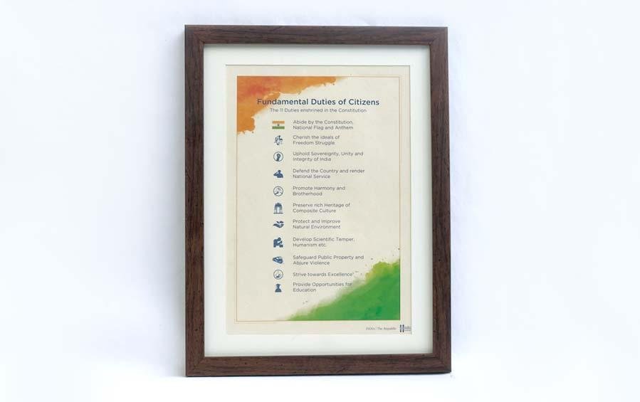 Citizens' Fundamental Duties Wall Frame - Wall Frames - indic inspirations