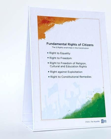 Citizens' Fundamental Rights Desk Plaque - Desk plaques - indic inspirations