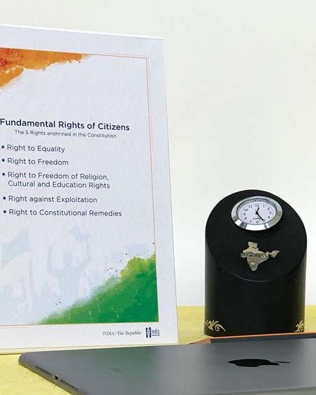Citizens' Fundamental Rights Desk Plaque - Desk plaques - indic inspirations
