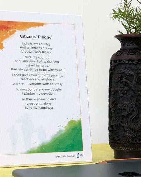 Citizens' Pledge - Desk Plaque - Desk plaques - indic inspirations