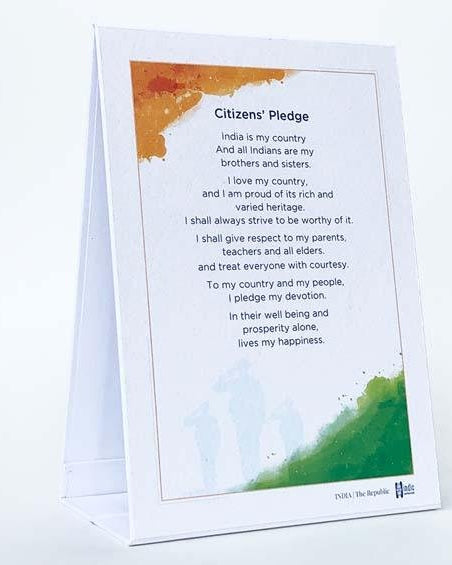 Citizens' Pledge - Desk Plaque - Desk plaques - indic inspirations
