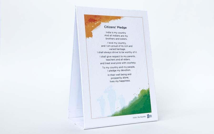 Citizens' Pledge - Desk Plaque - Desk plaques - indic inspirations