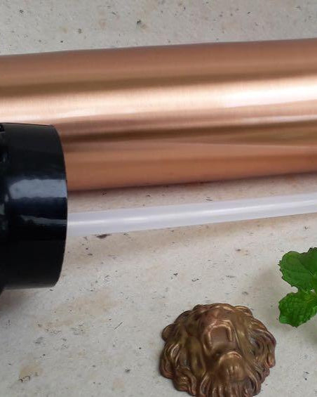 Copper Water Bottle with Sipper Cap - Water Bottles - indic inspirations