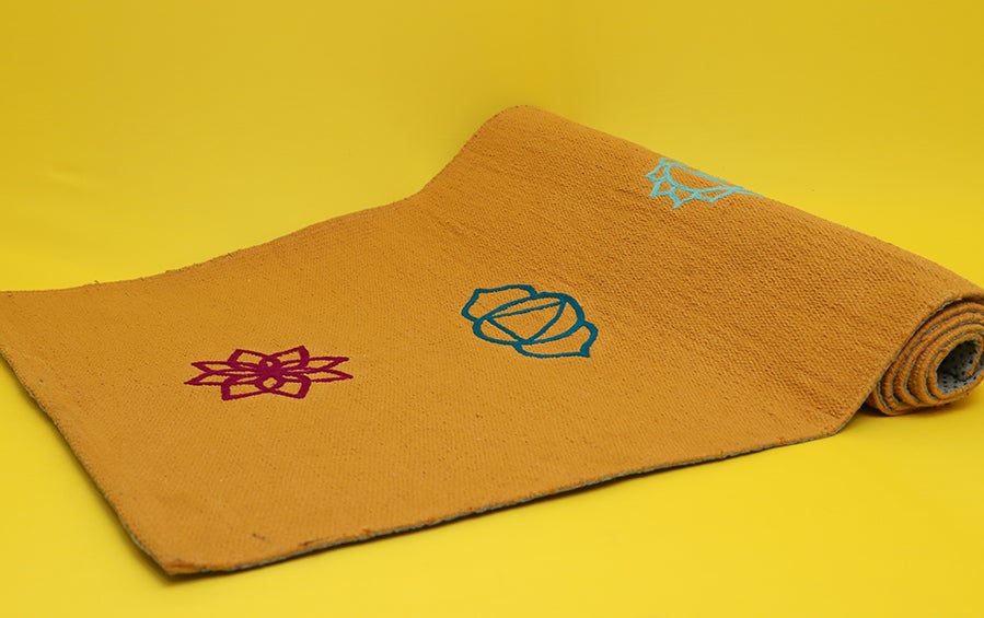 COTTON YOGA MAT - Yantras - Yoga mats - indic inspirations