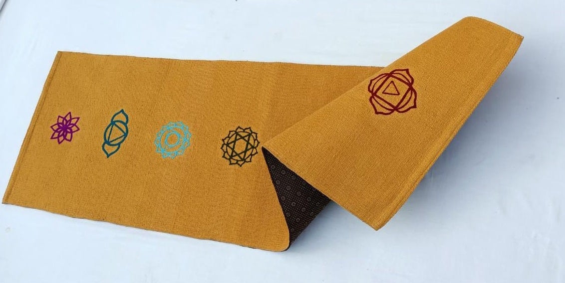 COTTON YOGA MAT - Yantras - Yoga mats - indic inspirations