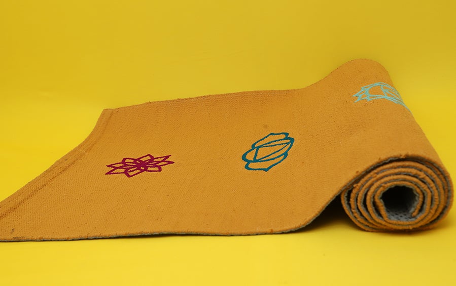 COTTON YOGA MAT - Yantras - Yoga mats - indic inspirations