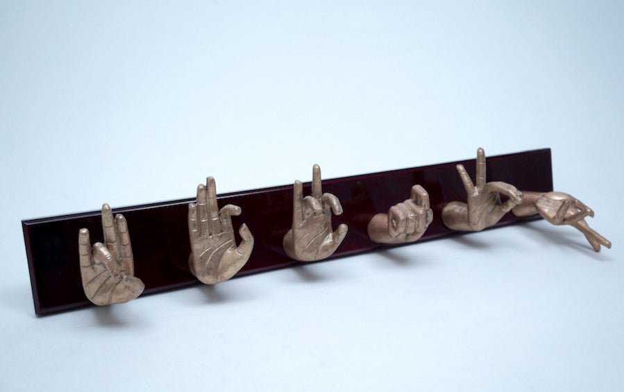 Dance Hasta Mudra in Bronze | Set of 6 - Wall Décor - indic inspirations