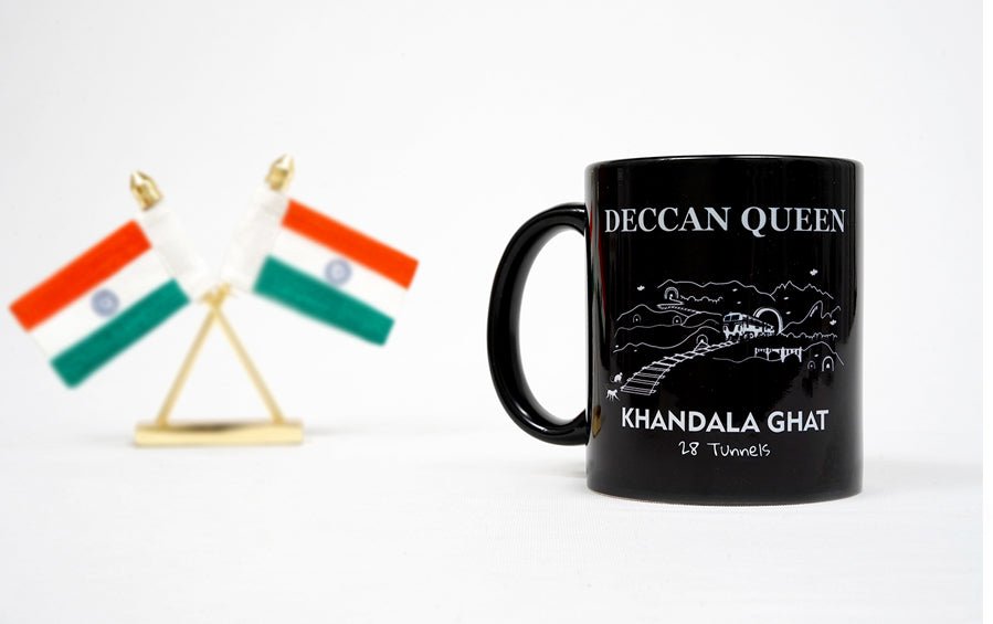 Deccan Queen | Khandala Ghat Tunnels | Coffee Mug - Cups & Mugs - indic inspirations