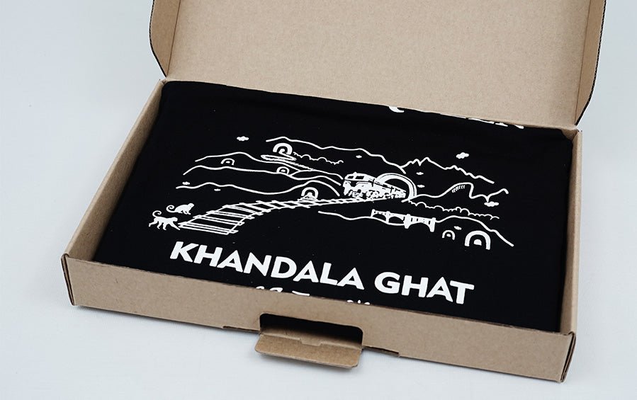 Deccan Queen | Khandala Ghat Tunnels | TShirt - T-shirts - indic inspirations
