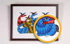 Deer | Gond Painting | A4 Frame - paintings - indic inspirations