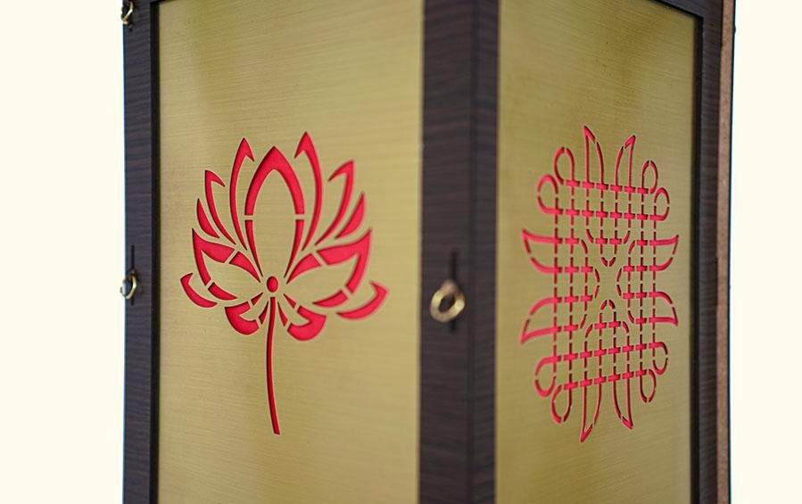 Diwali Symbols - Brass Diwali Kandil cum Table Lamp - Hanging Lamps - indic inspirations