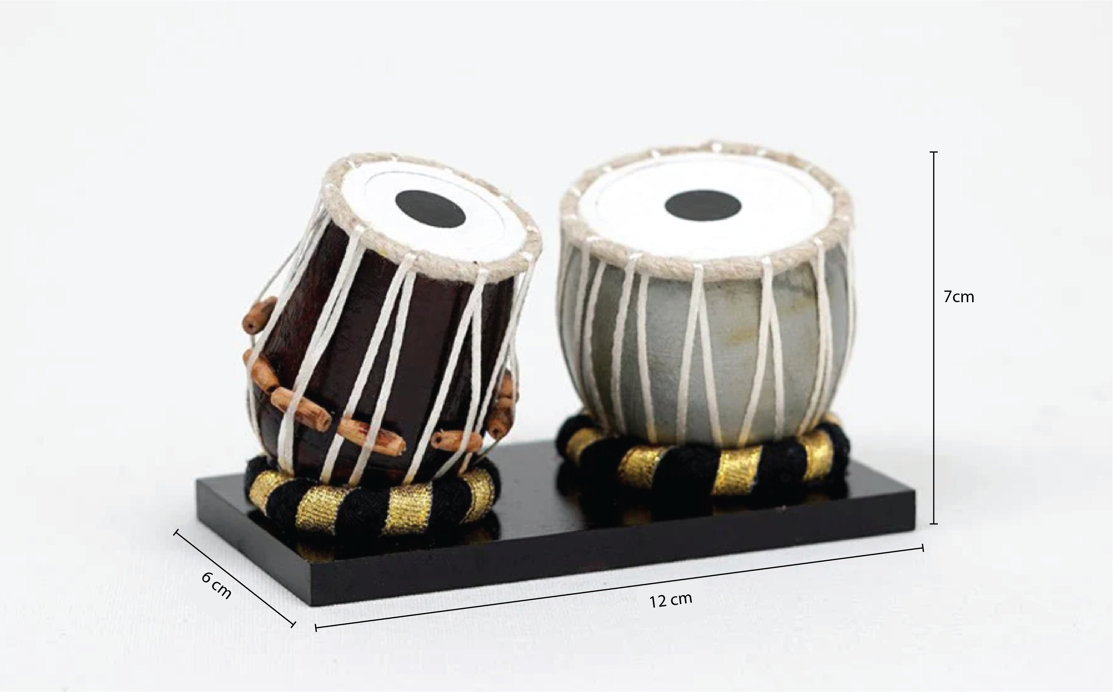 Dugi Tabla | Wooden Miniature - Miniature Musical Instruments - indic inspirations