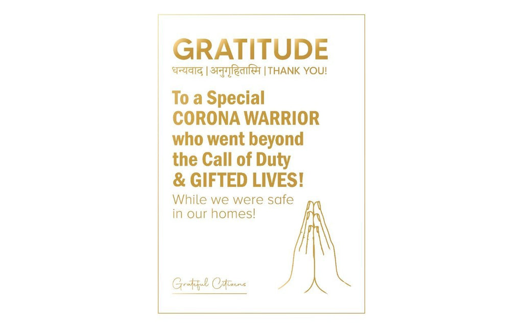 Express Gratitude to Corona Warriors - Desktop Frame - Desktop Frames - indic inspirations
