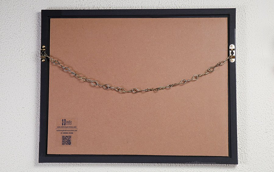 Fish Marriage | Bengal Patachitra Painting | A4 Frame - paintings - indic inspirations