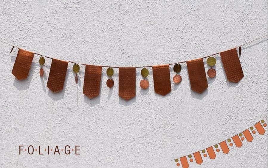 Foliage TORAN-BUNTING - Copper buntings - indic inspirations