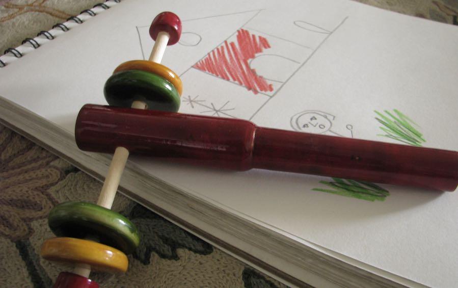 Four Wheel Rattle - Wooden Toys - indic inspirations