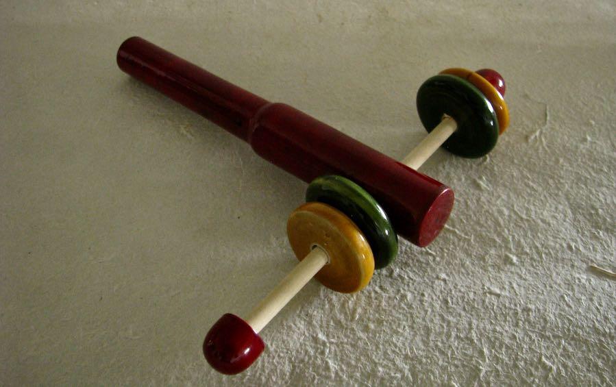 Four Wheel Rattle - Wooden Toys - indic inspirations