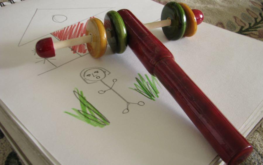 Four Wheel Rattle - Wooden Toys - indic inspirations
