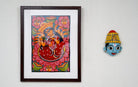 Ganesh Janani | Bengal Patachitra Painting | A3 Frame - paintings - indic inspirations