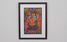 Ganesh Janani | Bengal Patachitra Painting | A4 Frame - paintings - indic inspirations