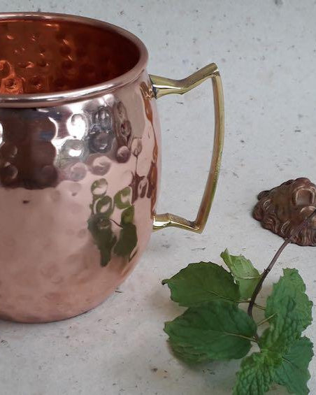 Hammered Copper Moscow Mule Mug - Copper Mugs - indic inspirations