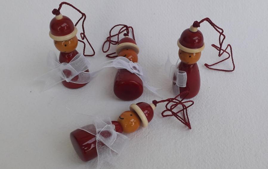 Handcrafted Wooden Christmas Decor : FAIRY Set of 4 - Décor hanging - indic inspirations