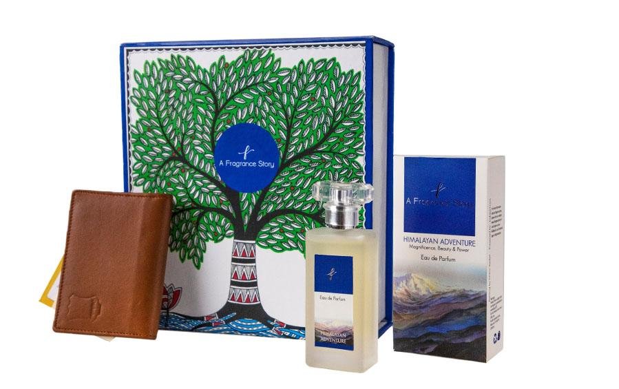Himalayan Adventure + Credit Card Holder - Perfume and card holder gift sets - indic inspirations