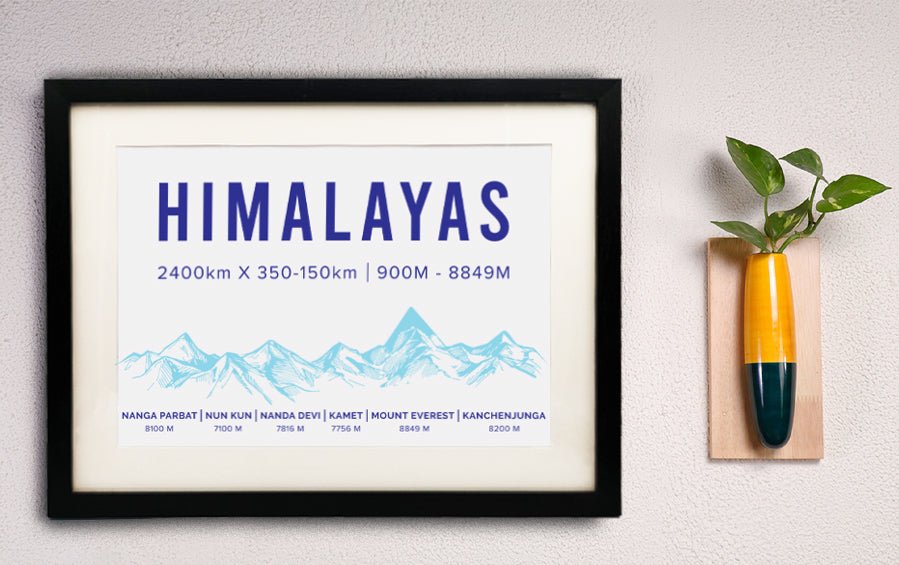 Himalayas - A3 Frame - Wall Frames - indic inspirations