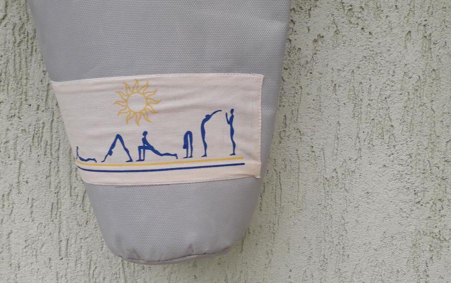 HOBO BAG FOR YOGA - Grey White - Yoga bags - indic inspirations